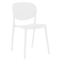 Rakásolható, műanyag kerti szék, fehér - LAROL - Butopêa